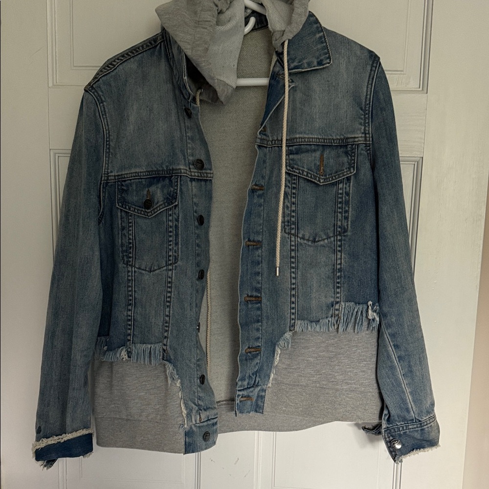 Aqua Blue Denim with Gray Contrast